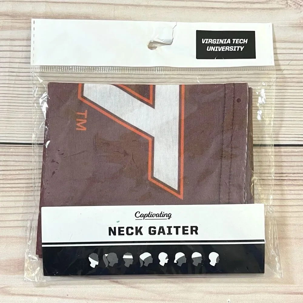 Virginia Tech Hokies Gaiter Big Logo Maroon Scarf Balaclava Neck Cover Face Mask